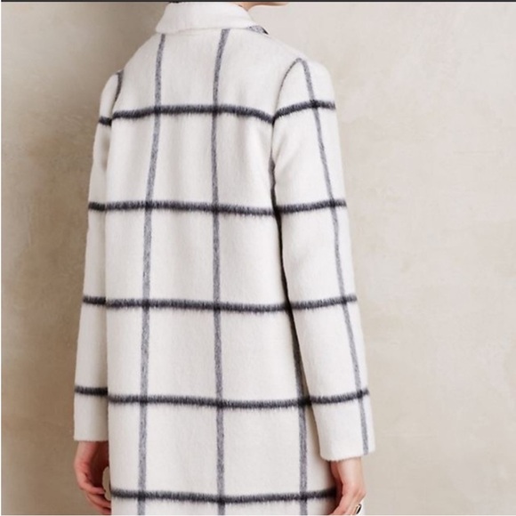 Anthropologie Elevenses Window Pane Car Coat - Picture 4 of 9